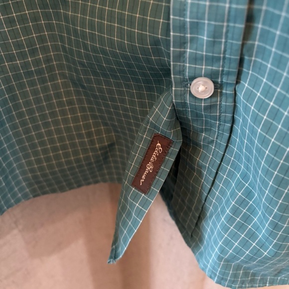 Eddie Bauer Men’s Size TXL Long Sleeve Button Down Wrinkle Free Relaxed. Teal. - Picture 2 of 6